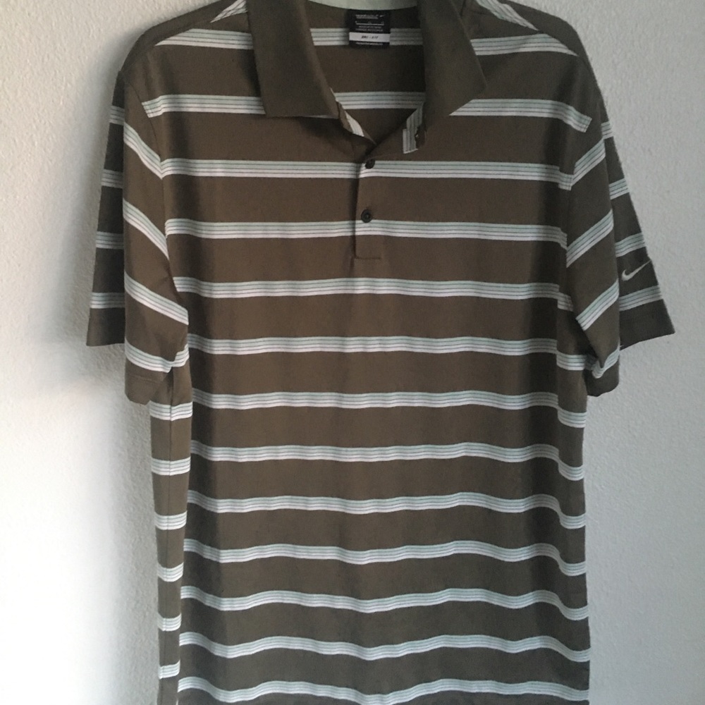 Nike golf polo. Striped. Men’s large. Like new